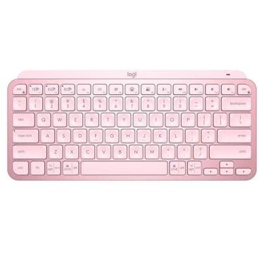 Imagem de Teclado sem Fio Logitech MX Keys Mini - Padrão US - Rosa - Bluetooth -