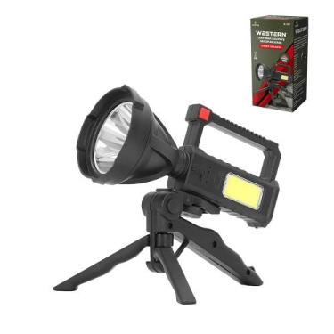 Imagem de Lanterna holofote multifuncional com led lateral usb western