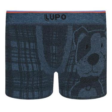 Imagem de Cueca Boxer Lupo Microfibra Sem Costura Infantil 137-030, Azul, PP