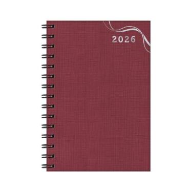 Imagem de Agenda 2026 Redoma diária granada 138x200mm com 384 folhas