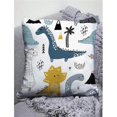Imagem de Capa de Almofada Infantil Suede Dinossauros  Diversão e Conforto para 