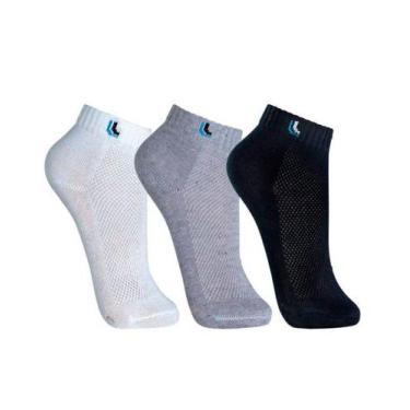 Imagem de Meia Lupo 03225 Kit 3 Pares, Branco, Preto, Mescla, 33/36