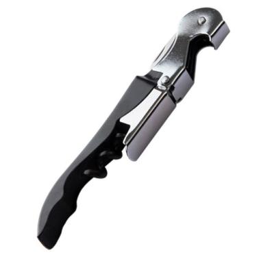 Imagem de Abridor Multifuncional CK5387 em Metal com Saca-Rolhas e Cortador de Cápsulas para Cozinha e Churrasco Preto Clink