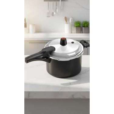 Imagem de Panela de Pressão Antiaderente 4,5L Preta - Congratulations Store