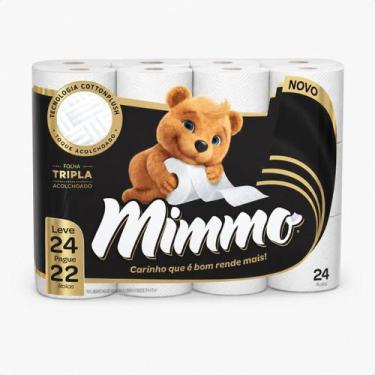 Imagem de Papel Higienico Folha Tripla Mimmo 12 Rolos 20M