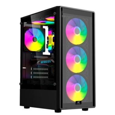 Imagem de Gabinete Gamer C3Tech, Lateral em Vidro, USB, Preto - MT- G140BK