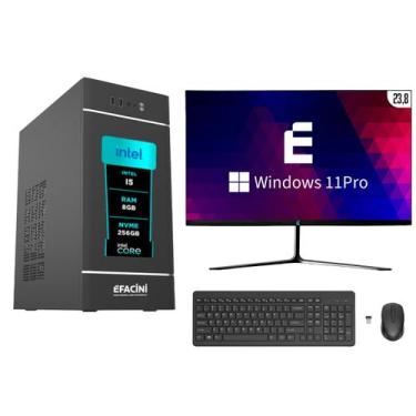 Imagem de PC Computador Completo eFacini Intel Core i5 8GB Windows 11 Pro Kit se