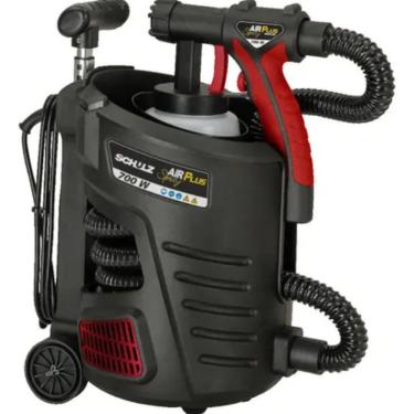 Imagem de Pistola Pulverizadora Air Plus Spray 700W com Jato Ajustável e Sistema HVLP Potente Inox Schulz 700W 110V