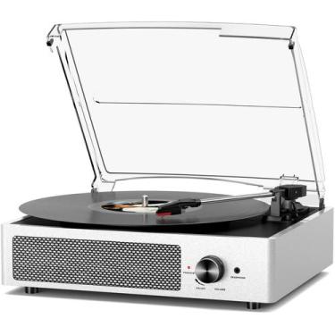 Imagem de Toca-discos cotsoco Vintage Bluetooth 3 Velocidades Prata