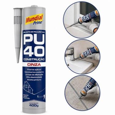 Imagem de Adesivo Selante PU40 Cinza Mundial Prime 400ml, Único