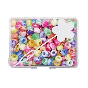 Imagem de 210 Pçs/conjunto 5mm Cor Pônei de Punhos Anéis de Trança de Clipes Tubo Ferramenta de Trança de, 7 cores misturadas