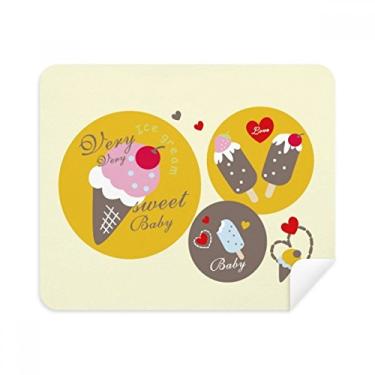 Imagem de Cherry Heart Picolé Sweet Ice Pano de limpeza de tela, 2 peças, tecido de camurça