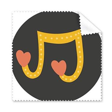 Imagem de Adorável pano de limpeza de notas musicais em forma de coração, 5 peças