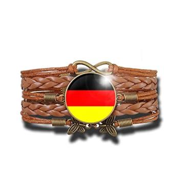 Imagem de Pulseira Feminina Bandeira da Alemanha Ajustável