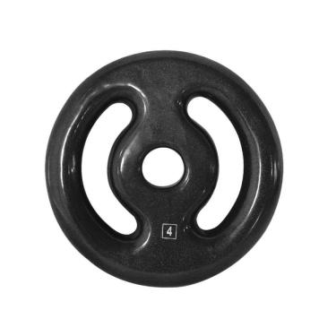 Imagem de Anilha Ferro Fundido Emborrachada Fitness Academia 4Kg