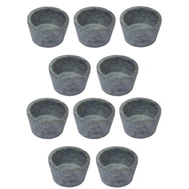 Imagem de Kit 10 Mini Molheira Tigela Molho Petisco Pedra Sabão 50ml