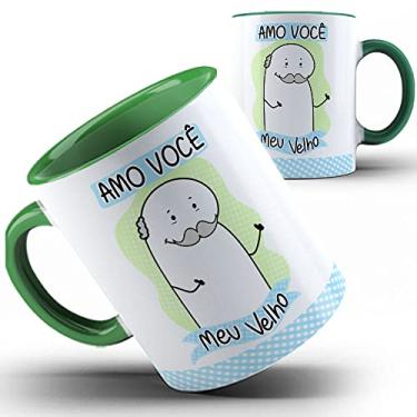 Imagem de Caneca verde Papai Flork Pai amo você meu velho