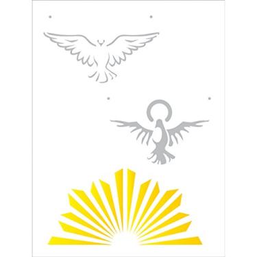 Imagem de Stencil de Acetato para Pintura OPA Simples 15 x 20 cm - 2217 Religião Espírito Santo