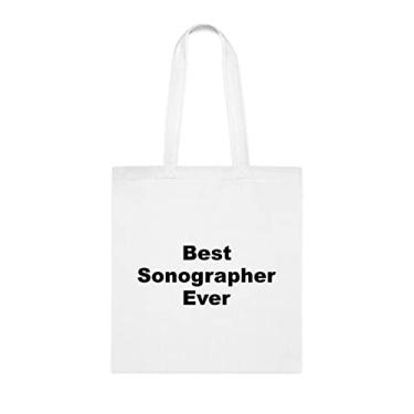 Imagem de Sacola Sonographer, Best Sonographer Ever Tote bag, Sonographer Ever Presente, Presente para Sonographer, Presente para Sonographer, Bolsa de Ombro Sonographer, Bolsas Sonographer