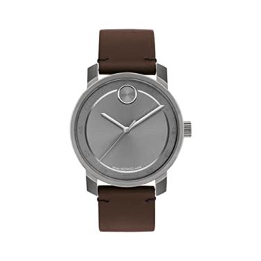 Imagem de Movado Bold Access Relógio masculino de aço inoxidável, Marrom, Relógio de quartzo