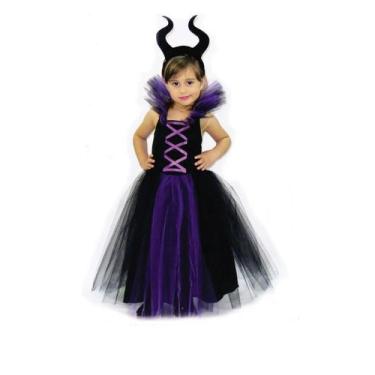 Imagem de Fantasia Infantil Halloween Bruxa Com Gola - 134 - Bambolê Fantasias
