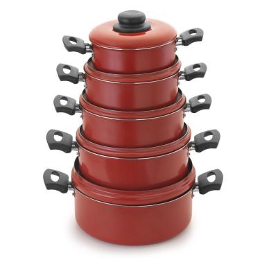 Imagem de Conjunto Caçarolas Antiaderente 16 A 24 Tampa Alumínio