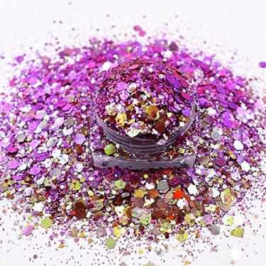 Imagem de 20g / Pack Mudança de cor Chunky Mixes Glitter Sequin Power Flakes Manicure Resina de Manicure Corpo Arte Decoração do corpo Ferramentas de Bricolagem Acessórios BSL03