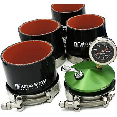Imagem de Turbo Boost Testadores de vazamento – Kit de compras – Teste de pressão de tubo de carga de admissão universal – Medidor de aumento de 30 PSI – 7,6 cm 8,9 cm 8,9 cm 8,9 cm 10 cm