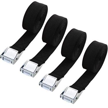 Imagem de Velidy Conjunto de cinta de catraca de serviço pesado premium - Pacote com 4 tampas de carga de 265 kg - tiras de carga com resistência à ruptura de 798 kg Correia de amarração para dispositivos móveis, carro, tensão de motocicletas e equipamento de gramado (1M)