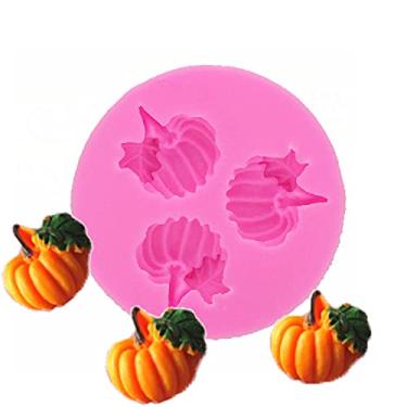 Imagem de Angel Wings Molde de silicone reutilizável de grau alimentício em formato de abóbora 3D, antiaderente, decoração de bolo, chocolate, doces, biscoitos, pasta de goma, pudim, cupcake, molde de argila, artesanato de polímero