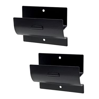 Imagem de Tetra-Teknica GMH-01-2P 10,16 cm suporte de parede de aço para escada e carrinho de mão, preto fosco, pacote com 2