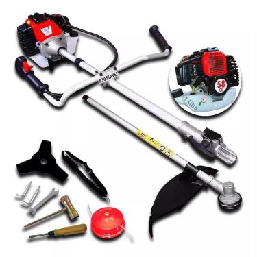 Imagem de Roçadeira Bi-Partida 2Hp 58Cc Profissional Corta Mato Alto