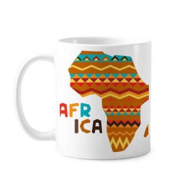 Imagem de África Fancy Map Personagens Listras Caneca Cerâmica Café Porcelana Utensílios de Mesa
