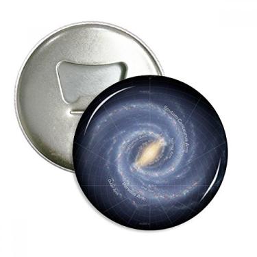 Imagem de Planet Stars Galaxy Abridor de garrafas com ímã de geladeira, emblema multifuncional