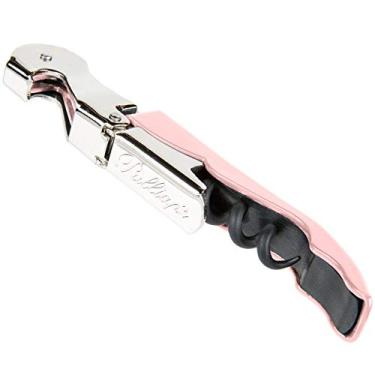 Imagem de Pulltap's Saca-rolhas de vinho com dobradiça dupla, abridor de garrafa de cerveja, cortador de alumínio, Light Pink