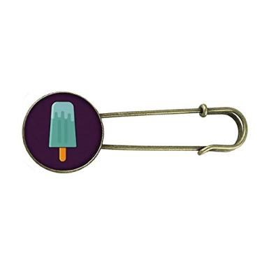 Imagem de Broche de metal retrô azul verde picolé doce sorvete doce broche de metal clipe jóias