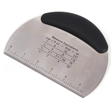 Imagem de Funnytoday365 Raspador de massa de pizza para cobertura de fondant para decoração de bolos ferramentas de pastelaria de aço inoxidável simples cortadores de espátulas suaves