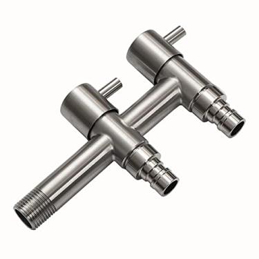 Imagem de LIDON Torneira de água ao ar livre Torneira de jardim Torneira de jardim 1/2 polegada torneira multifuncional aço inoxidável montada na parede esfregão torneira da pia para exterior, escovado A (cor: escovado B)