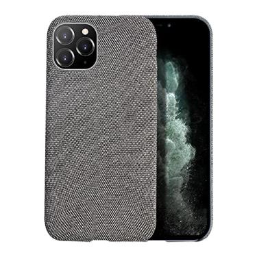 Imagem de Capa de telefone celular para iphone 11 pro max luxo tecido textura macia capa de tpu para iphone 12 6 6s 7 8 plus para iphone x xr xs max shell cinza escuro para iphone 13