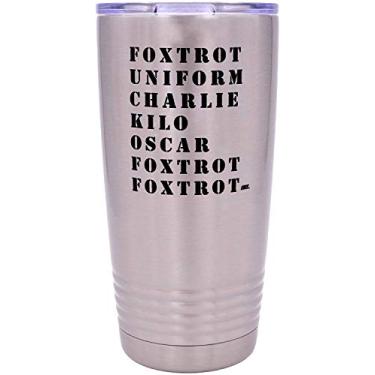 Imagem de Acrônimo militar engraçado 593 g. Caneca de viagem com tampa isolada a vácuo quente ou frio presente de veterano militar