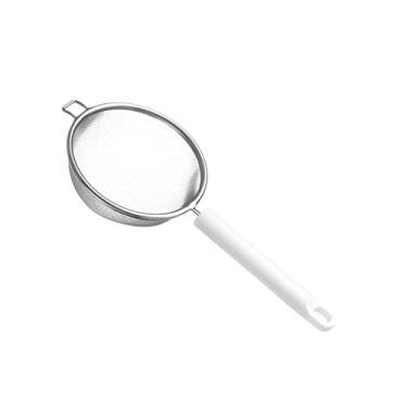 Imagem de Filtro Peneira Desnatado Graxa e Espuma Coador de Metal Coador de Chá Matcha Coadores de Malha Fina Peneira de Farinha Recipiente para Coar de