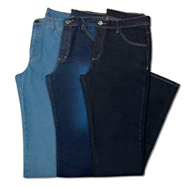 Imagem de Kit 3 Calças Jeans Masculina Almix (46)