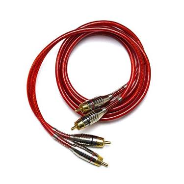 Imagem de CABO RCA BLINDADO 1M DUPLA BLINDAGEM ALTO PADRÃO VERMELHO