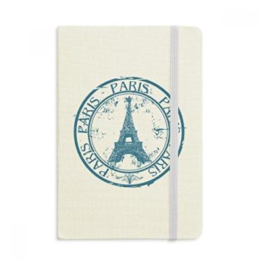 Imagem de Caderno clássico da Torre Eiffel de Paris França com capa dura em tecido oficial