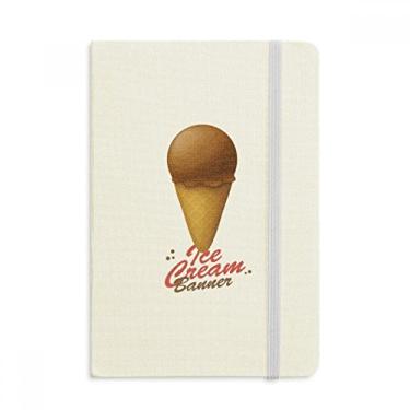 Imagem de Caderno de casquinhas de sorvete de chocolate marrom com capa dura para diário clássico