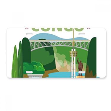 Imagem de DIYthinker Placa de licença do Congo para decoração de estátua da cidade em aço inoxidável