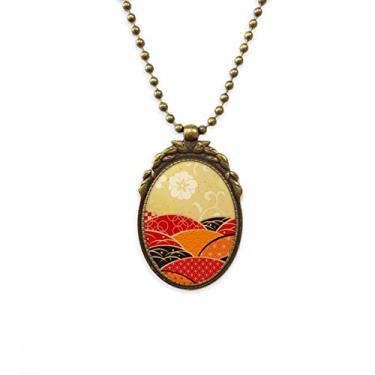 Imagem de DIYthinker Sakura Chaveiro com pingente de contas vintage com padrão geométrico japonês