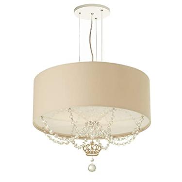 Imagem de Lustre Pendente Infantil Coroa Cúpula Cáqui 50X15 3E27