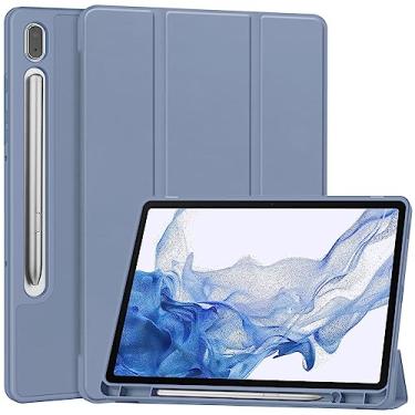 Imagem de Tablet protetor PC Capa Estojo inteligente Slim Case Compatível com Samsung Galaxy Tab S9 Estojo de 11 polegadas com suporte para S Pen integrado, Estojo protetor para visualização em vários ângulos c