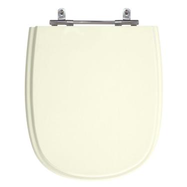 Imagem de Assento Sanitário Sabatini Palha (Bege Claro) Tampa para Vaso Icasa de Madeira Laqueada 